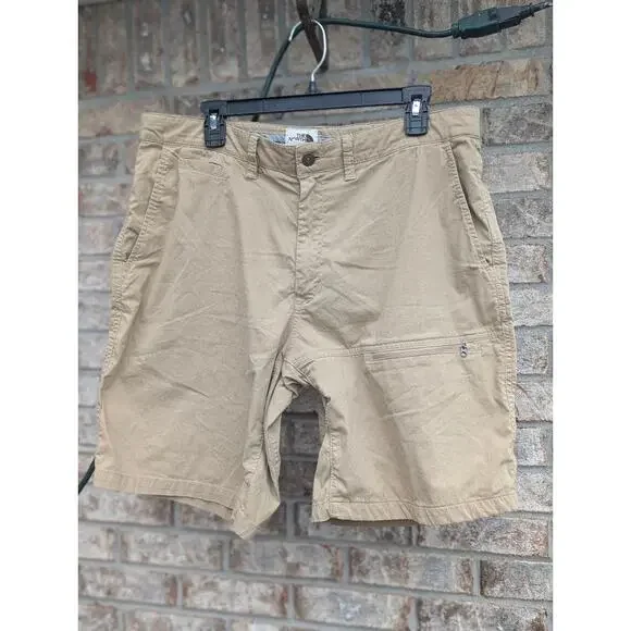 The North Face Men's Khaki Shorts 36 Cotton Blend Mesh Pockets Hiking Outdoor - Picture 1 of 5
